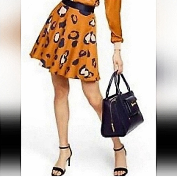 SALE! 3.1 Phillip Lim for Target Skirt Sz 14 Midi Orange Gold Blue Animal Print - Picture 2 of 16
